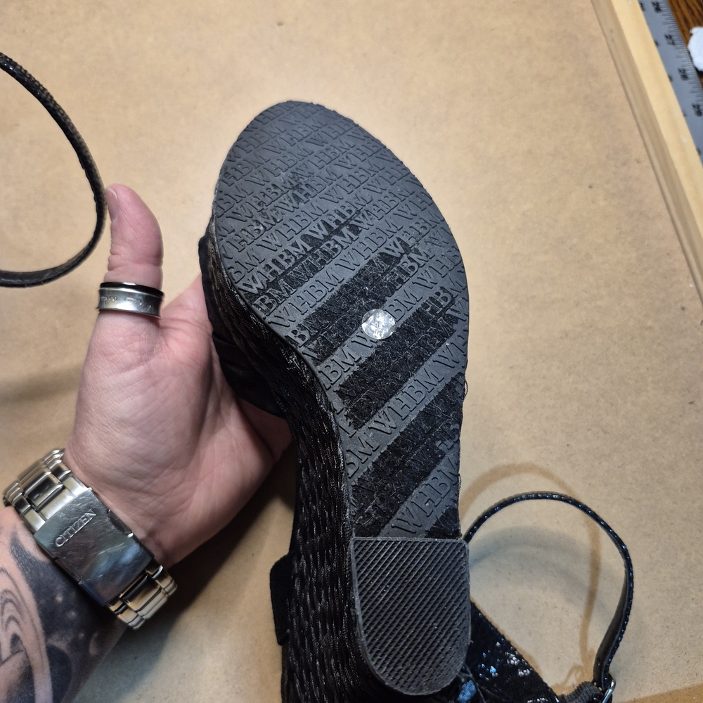 Black Women's Knot Front Wedge Sandals - Unbranded - Picture 5 of 10